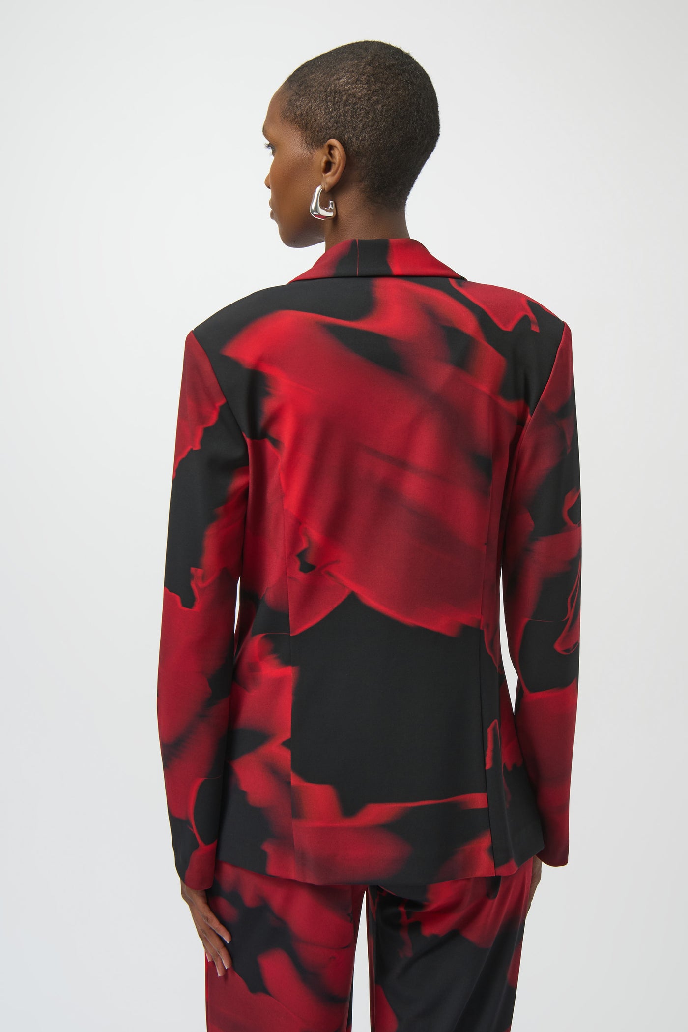 Silky Knit Abstract Print Straight Blazer Joseph Ribkoff