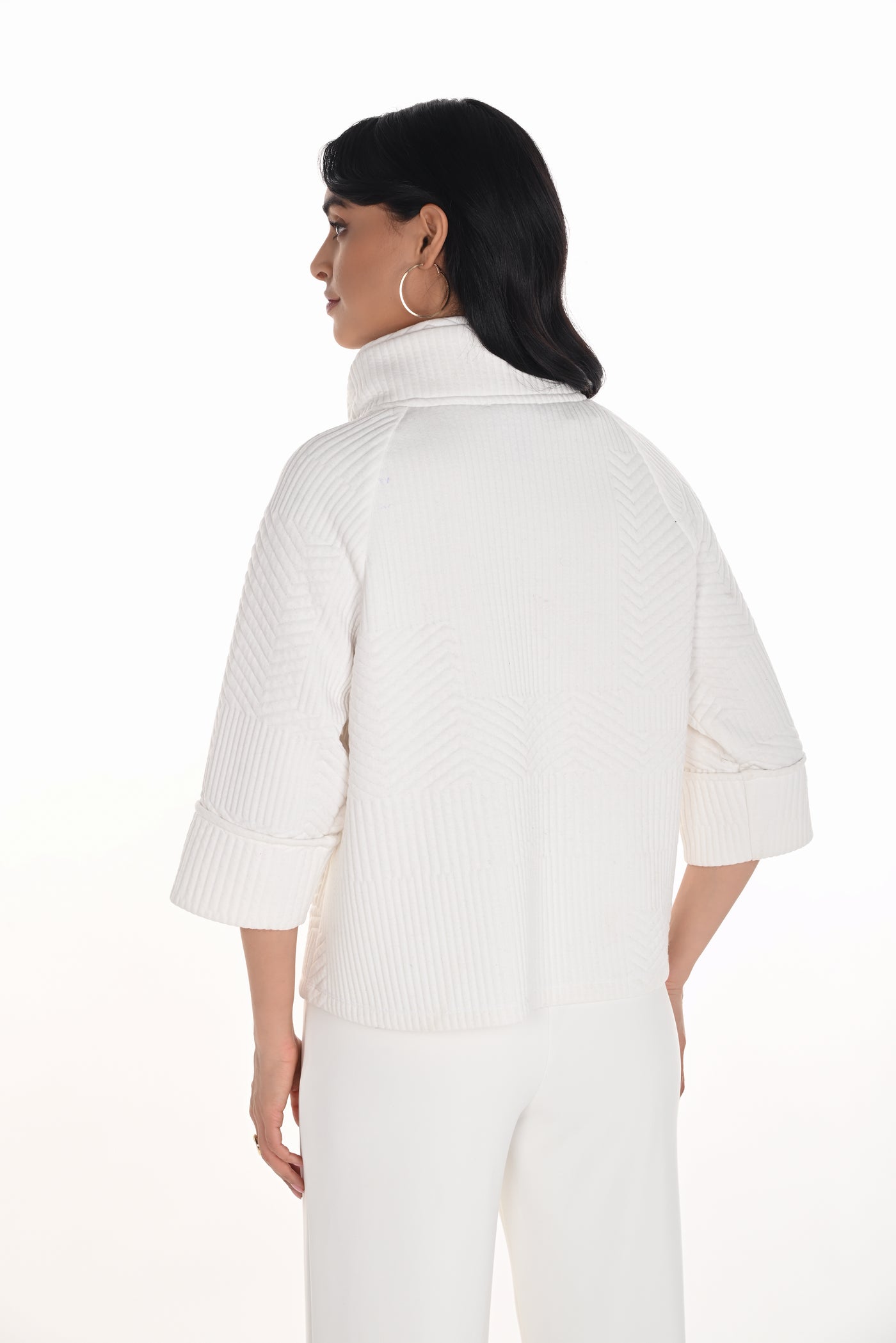 Relaxed Fit Cowl Neck Jacket Frank Lyman