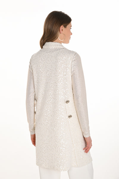 Snowfall Sequin Knit Vest Frank Lyman