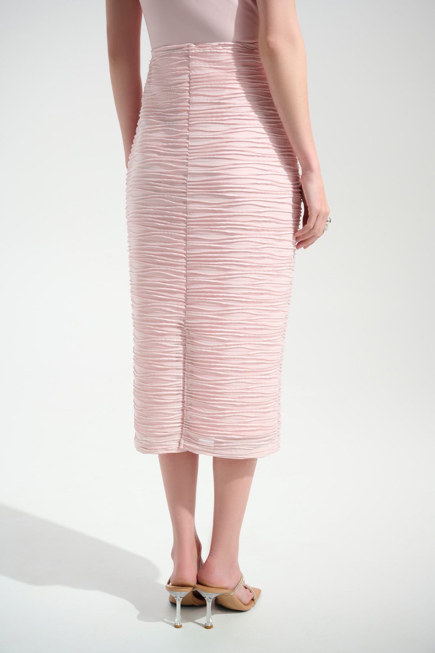 Lurex Cascade Knit Pull-On Pencil Skirt Joseph Ribkoff