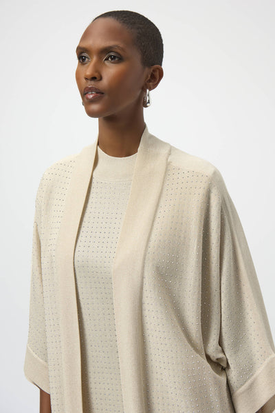 Sweater Knit Cover-Up with Iron-On Detail Joseph Ribkoff