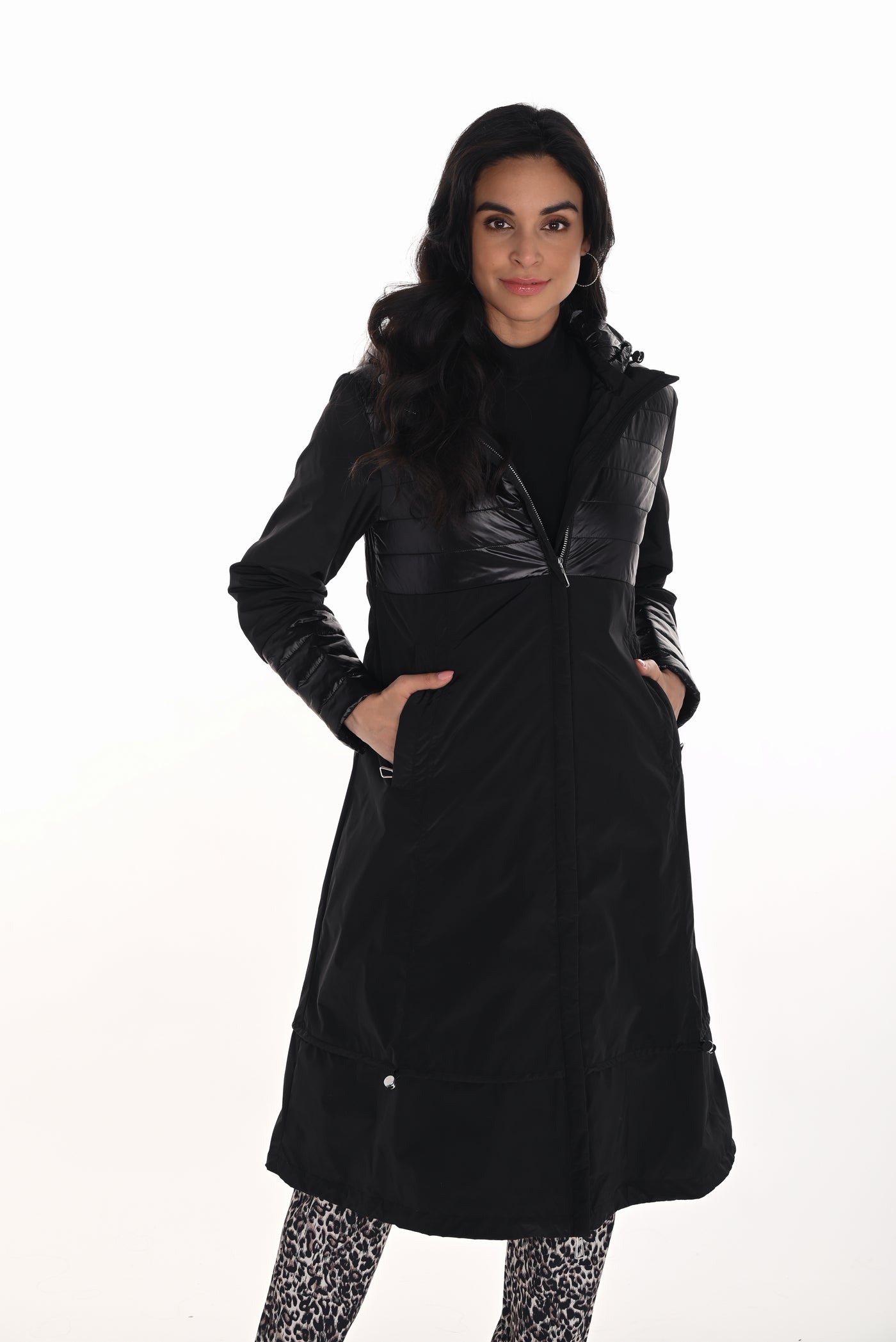 Hooded Long Coat Frank Lyman