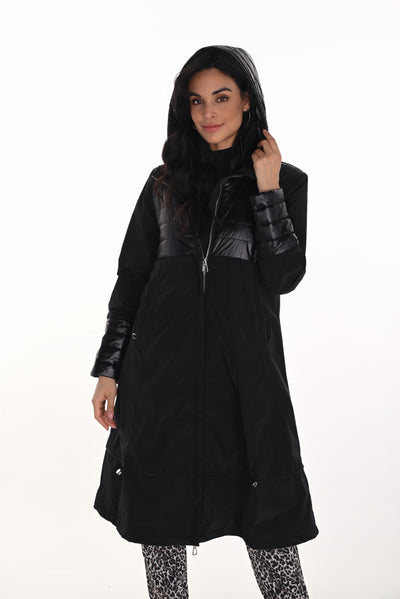 Hooded Long Coat Frank Lyman