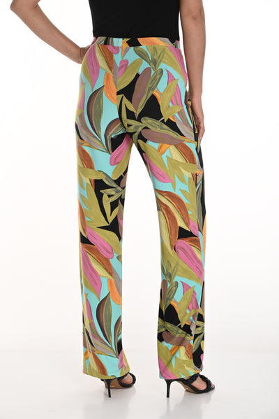 Floral Print Wide-Leg Trousers Frank Lyman