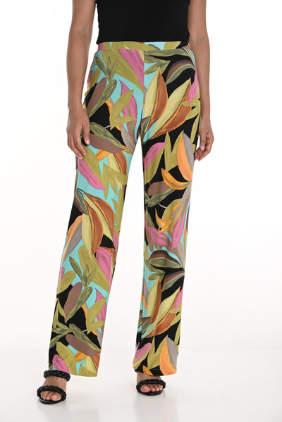 Floral Print Wide-Leg Trousers Frank Lyman