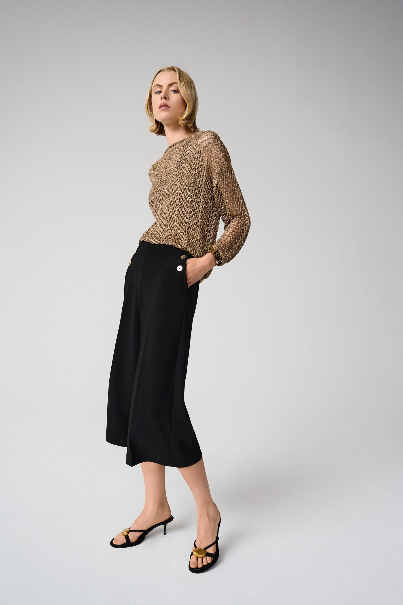 Silky Knit Pull-On Culotte Pants Joseph Ribkoff