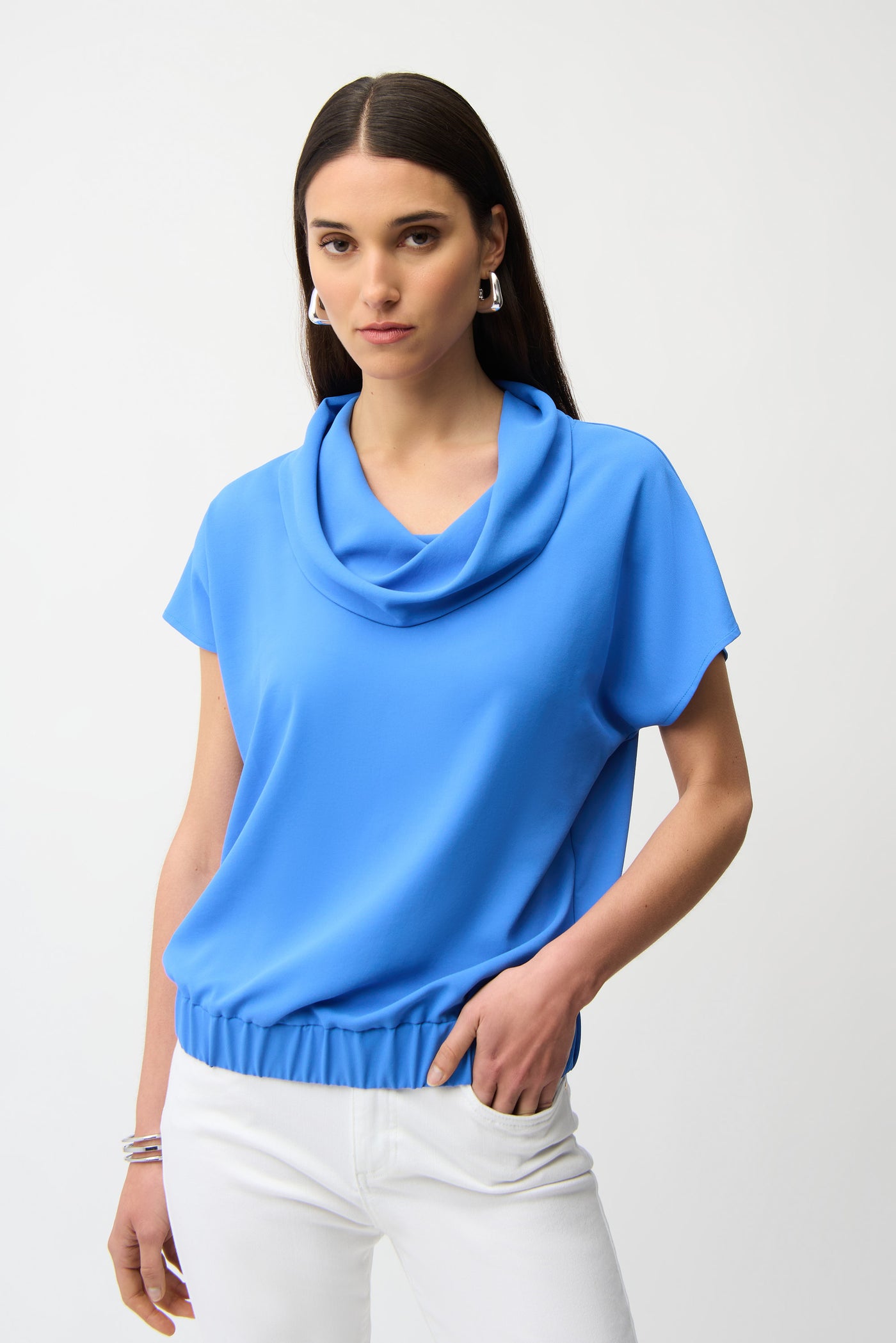 Eggshell Cocoon Top With Cowl Neckline 261194 Joseph Ribkoff