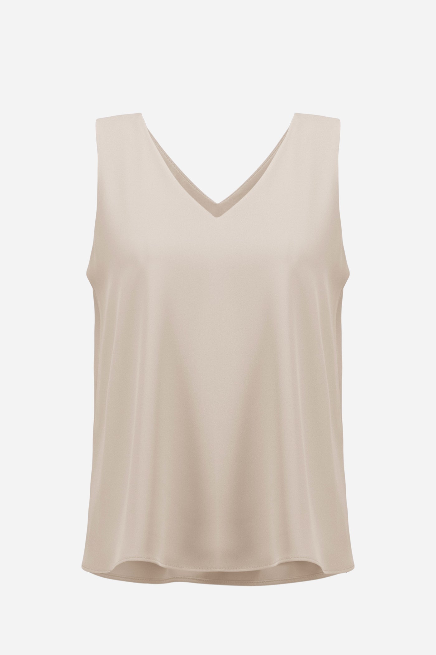 Woven Twill Sleeveless Straight Top With V-neckline Joseph Ribkoff