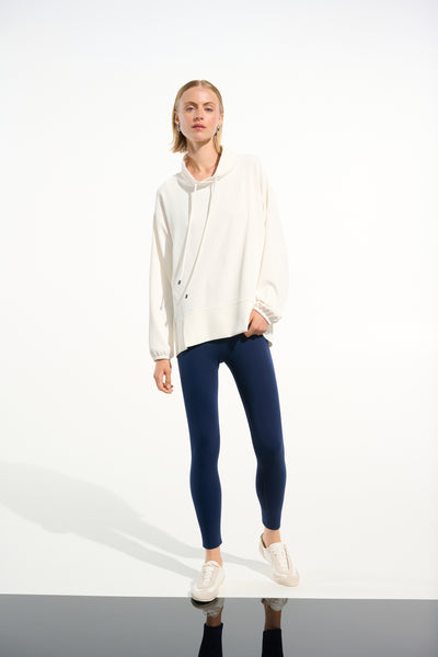 Woven Twill Boxy Tunic With Funnel Collar 261604 Joseph Ribkoff