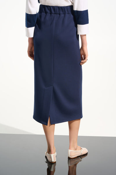Scuba Jersey Pull-On Skirt With Drawstring Waist Joseph Ribkoff