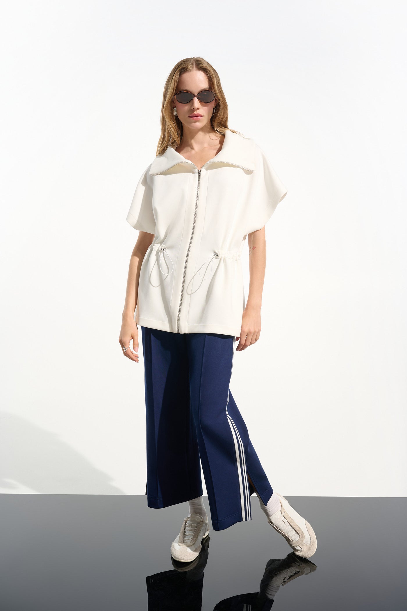 Scuba Jersey Boxy Jacket With Drawstring Waist Joseph Ribkoff