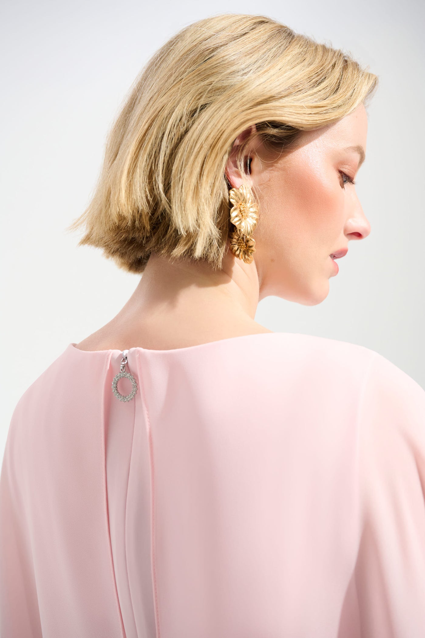 Signature | Woven Twill A-Line Dress With Chiffon Overlay Joseph Ribkoff