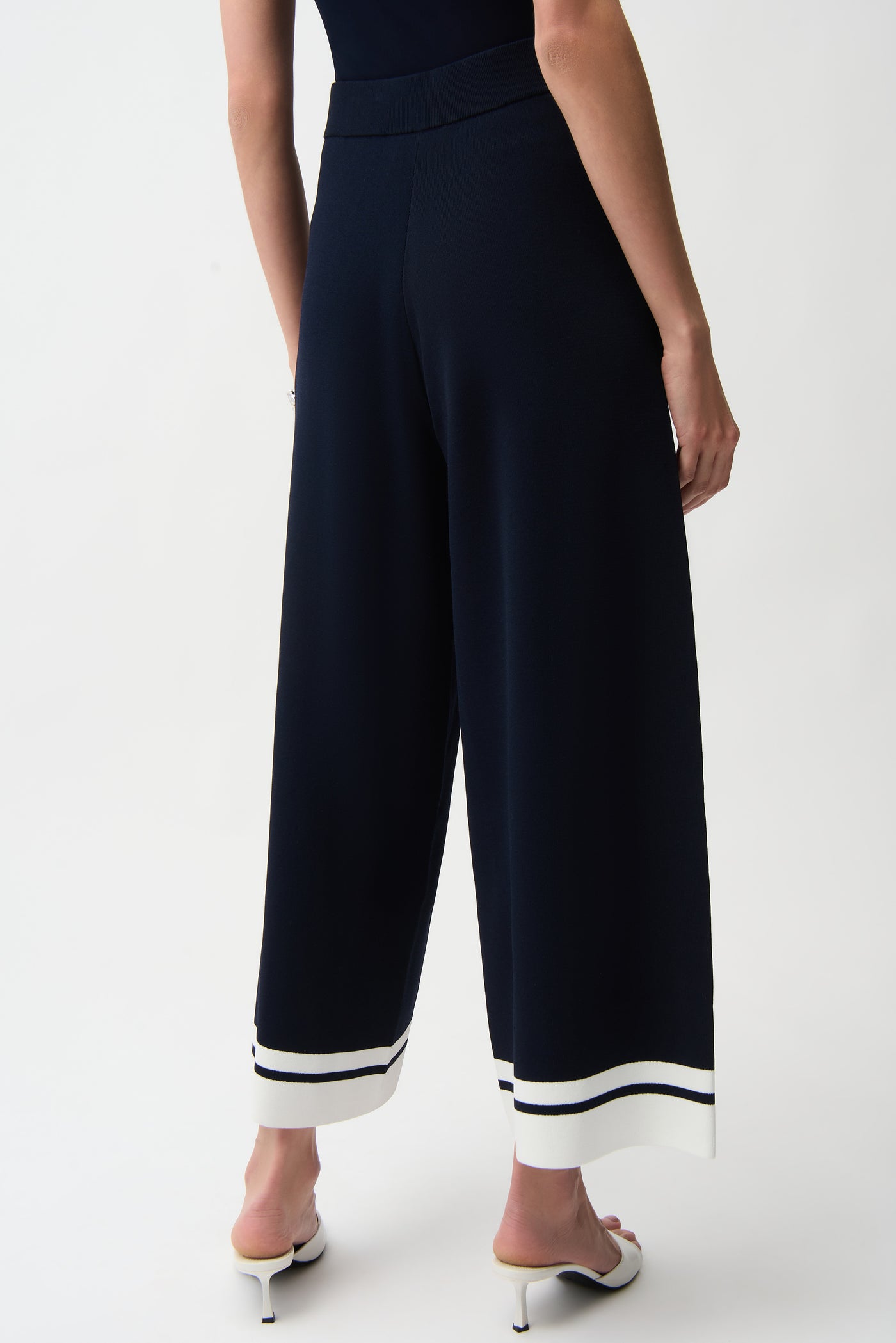 Viscose Blend Culotte pants With Stripe Detail Joseph Ribkoff