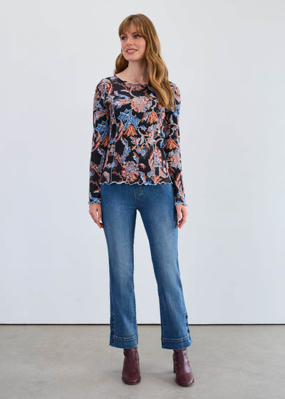 Long Sleeve Boat Neck Top - Dream Pants