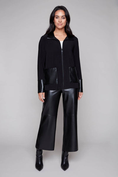 Zip Jacket With Vegan Leather - Dream Pants