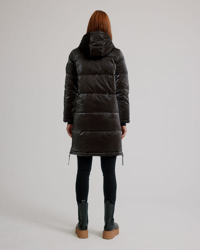 Iridescent Mid-Length Puffer Jacket Nikki Jones