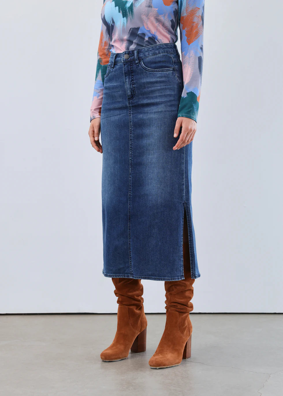 Column Midi Skirt French Dressing Jeans