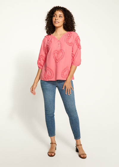 Embellished Cotton Blouse French Dressing Jeans