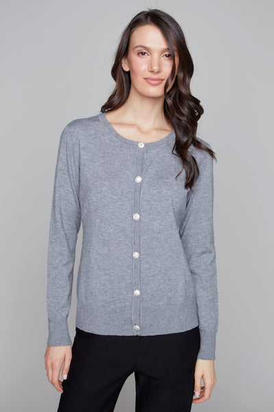 Sweater with Buttons Carre Noir