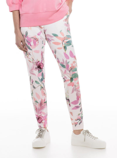 Flower Print Drawstring Pants Orly Apparel