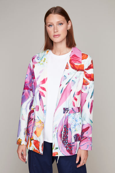 Abstract Watercolor Print Jacket Claire Desjardins