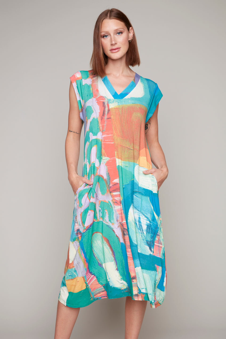 Novelty Denim with Printed Sash Claire Desjardins