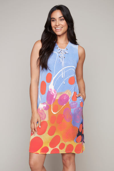 Knee Length Tie Strings Dress Claire Desjardins