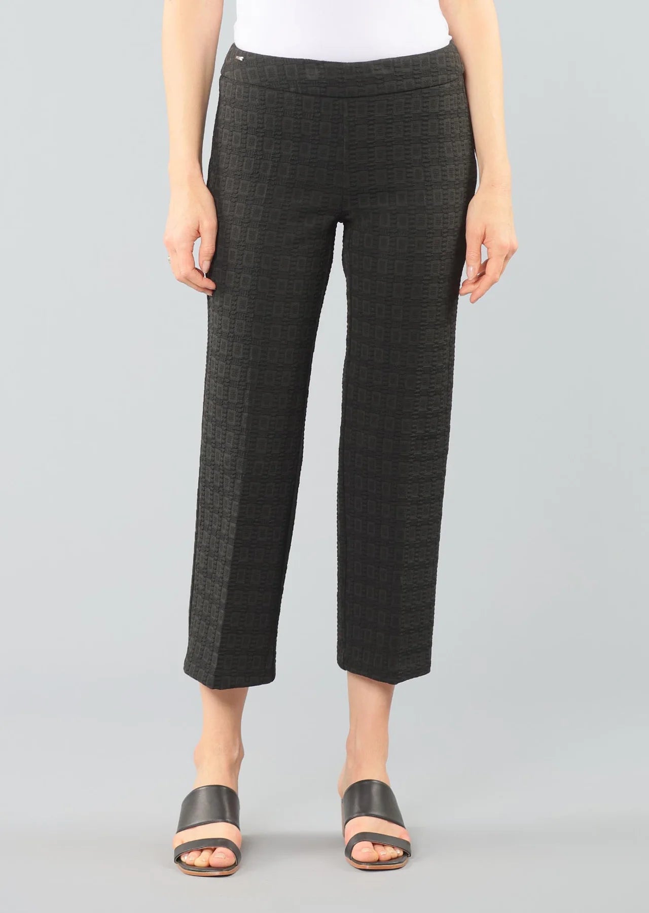 Lisette L Durando Cropped Pant, Plaid Pattern 