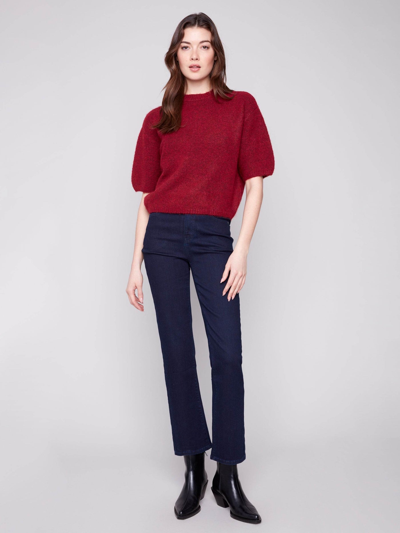 Balloon Elbow Sleeve Knit Sweater - Dream Pants