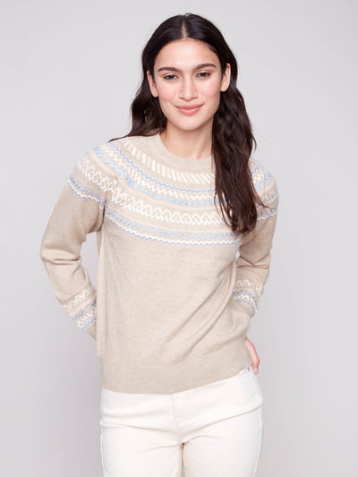 Après-Ski Jacquard Crew Neck Sweater - Dream Pants