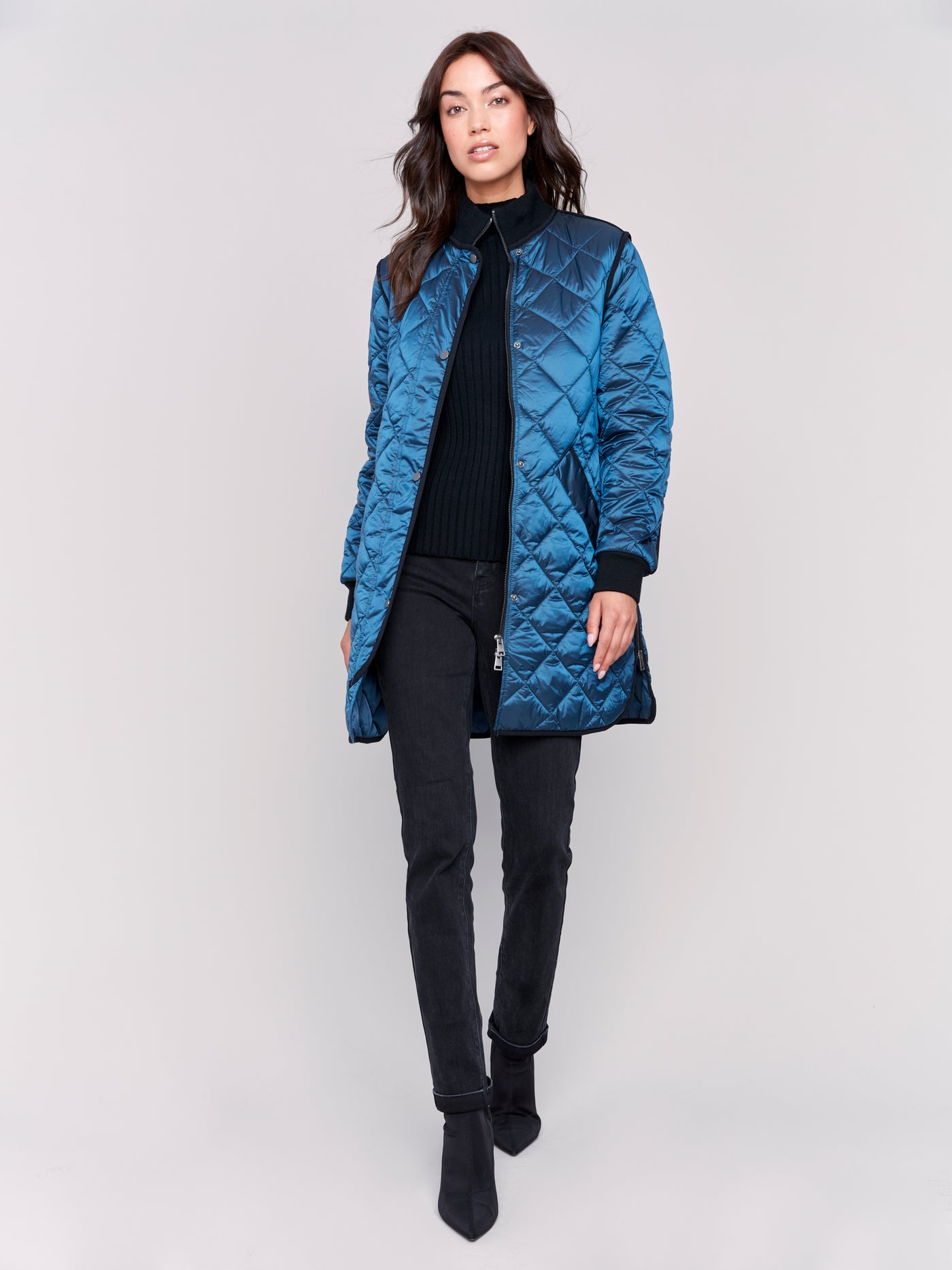 Long Quilted Puffer Jacket Charlie B