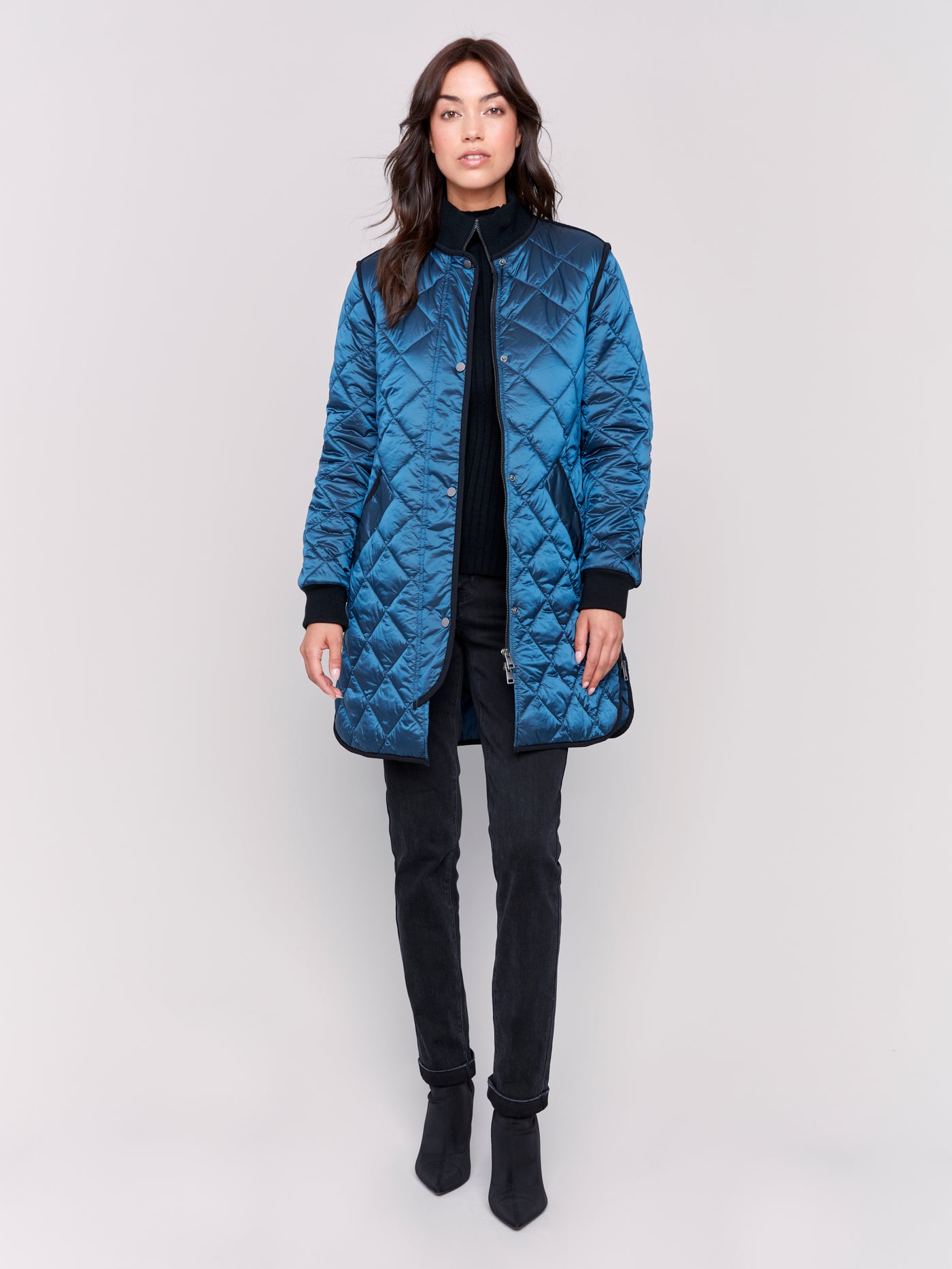 Long Quilted Puffer Jacket Charlie B