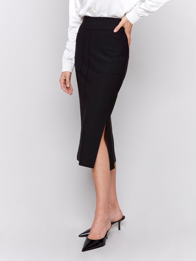 Gutsy Crepe Skirt with Patch Pockets Charlie B