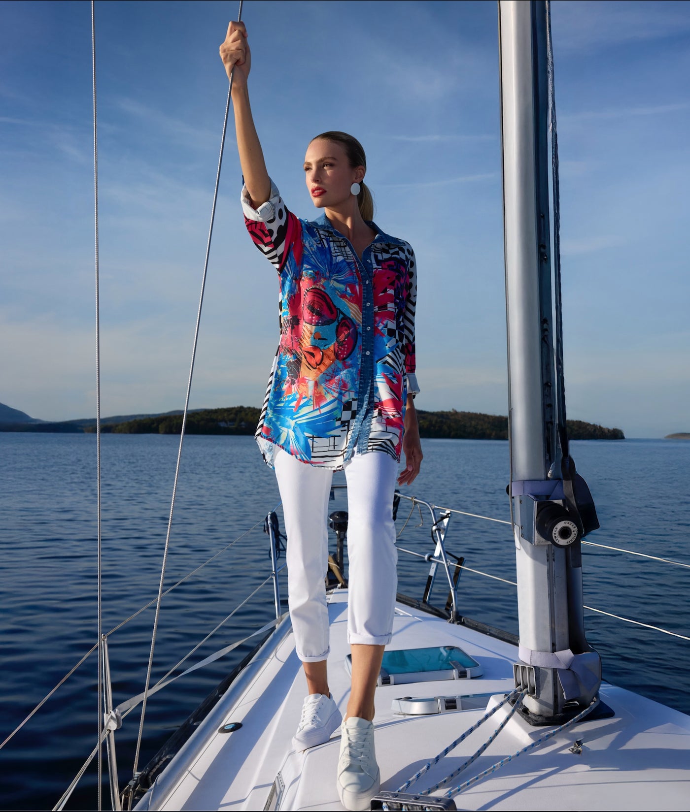 Urban Denim-Trim Tunic Frank Lyman