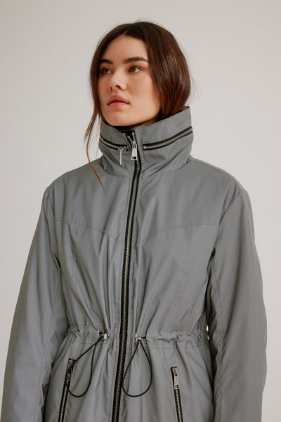 Reflective Anorak W/ Hidden Hood & Quilted Lining Nikki Jones