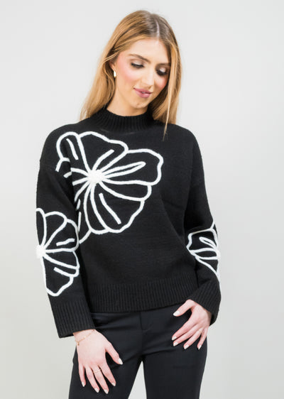 Poppy Embroidered Mockneck Lisette L