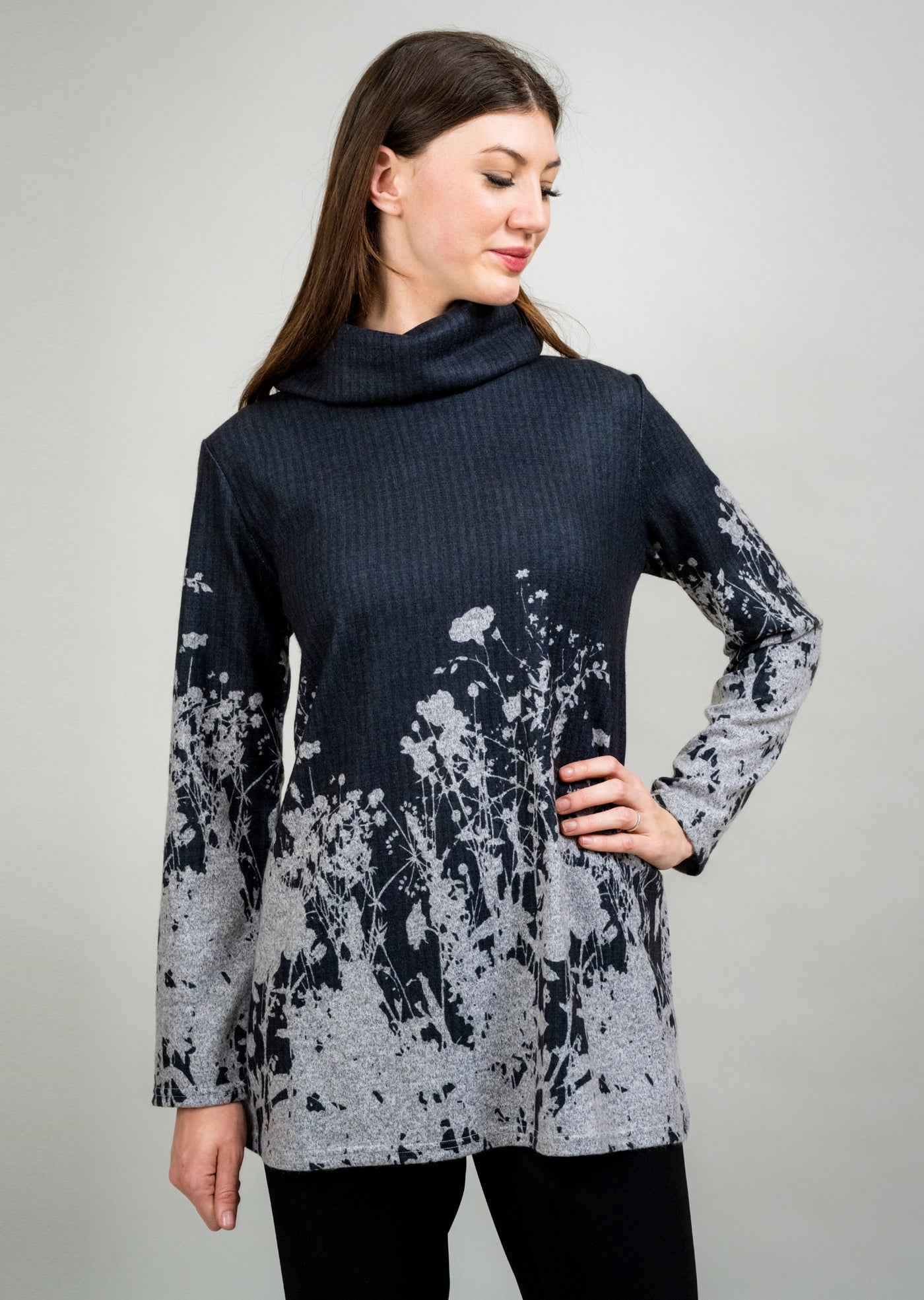 Self Fabric Brushed Cowl Neck Sweater Trisha Tyler