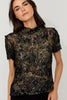 Floral Pullover With Jewel Embellishment