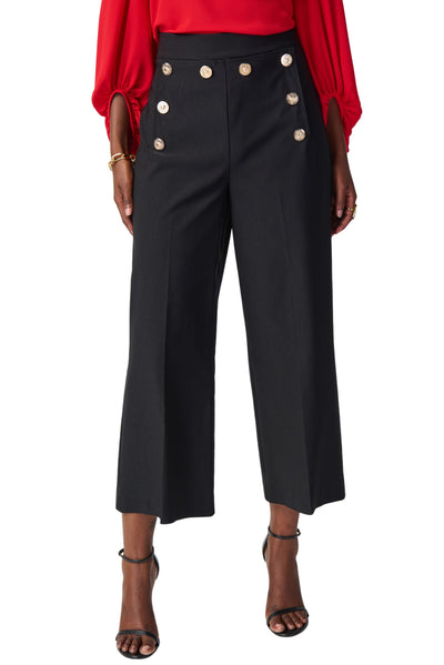 Millennium Culotte Pants With Gold Buttons Joseph Ribkoff