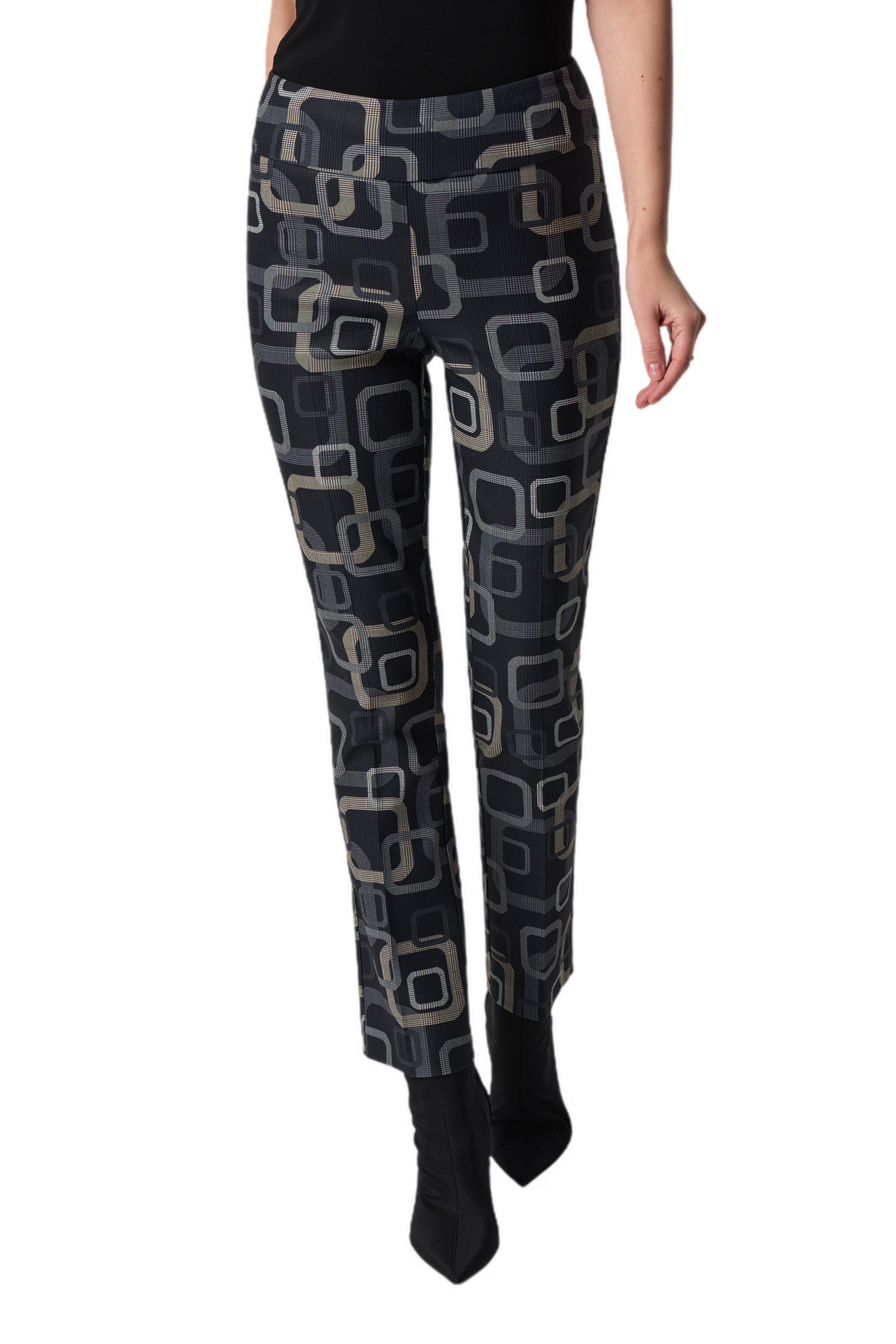 Joseph Ribkoff Retro Print Pull-On Pants 