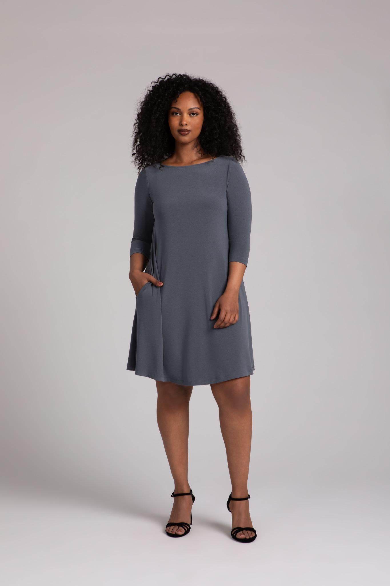 Nu Trapeze Dress, 3/4 Sleeve - Dream Pants