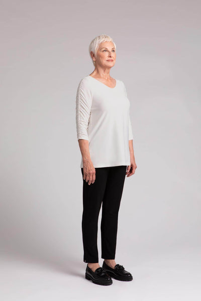 Revelry Top with Rusched Sleeve - Dream Pants