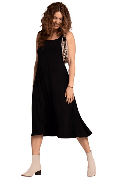 Square Neck Fit and Flare Dress Sympli