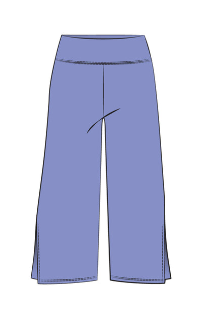 Side Slit Wide Capri