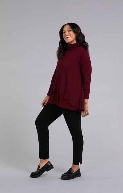 Sympli Split Back Waffle Sweater 