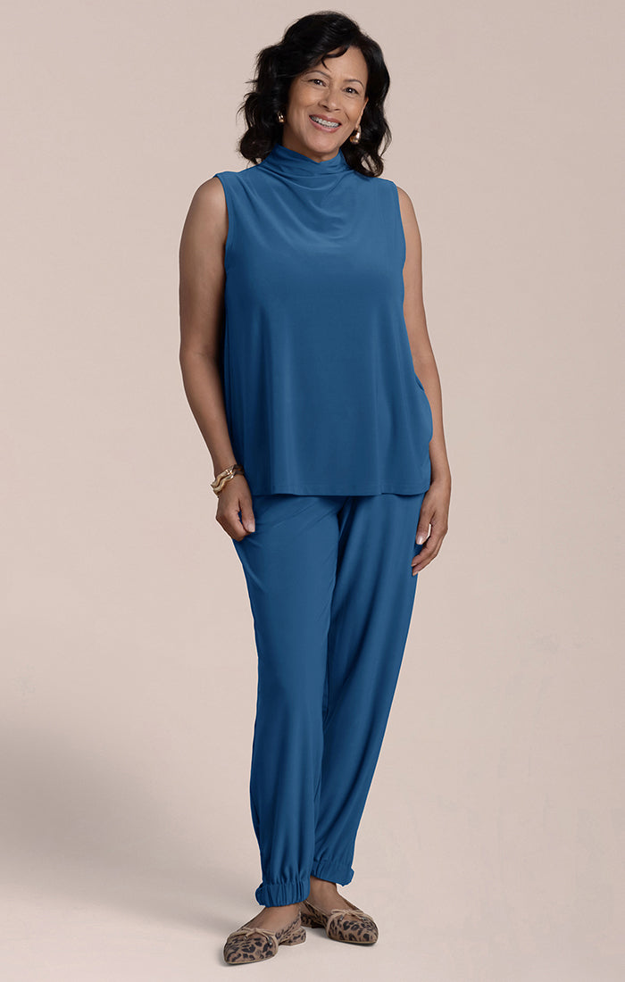 Sleeveless Echo Mock Neck Top Sympli