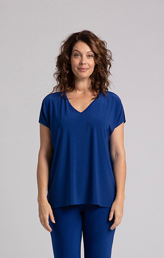 V-Neck Slit Sleeve Top Sympli