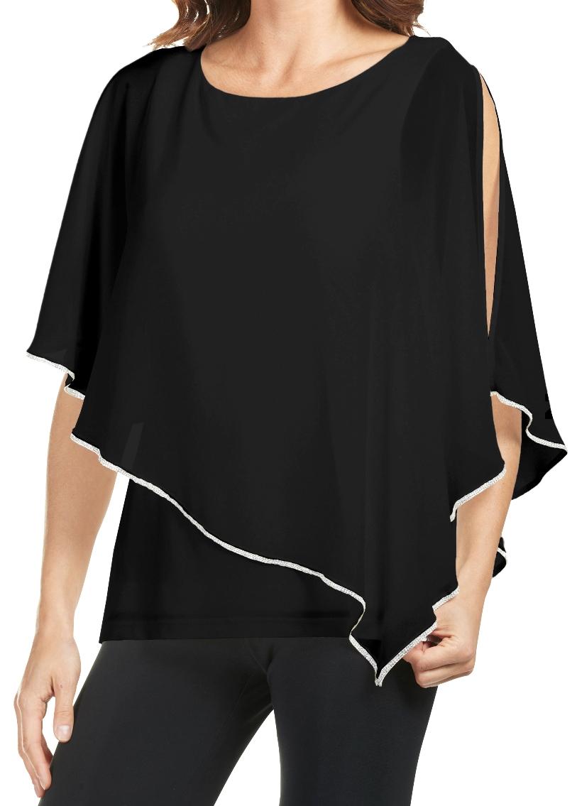 Frank Lyman Tiered Chiffon Top 